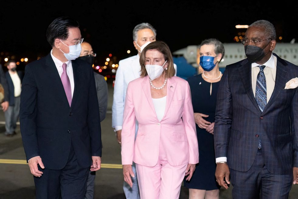 Nancy Pelosi arrived in Taiwan last night