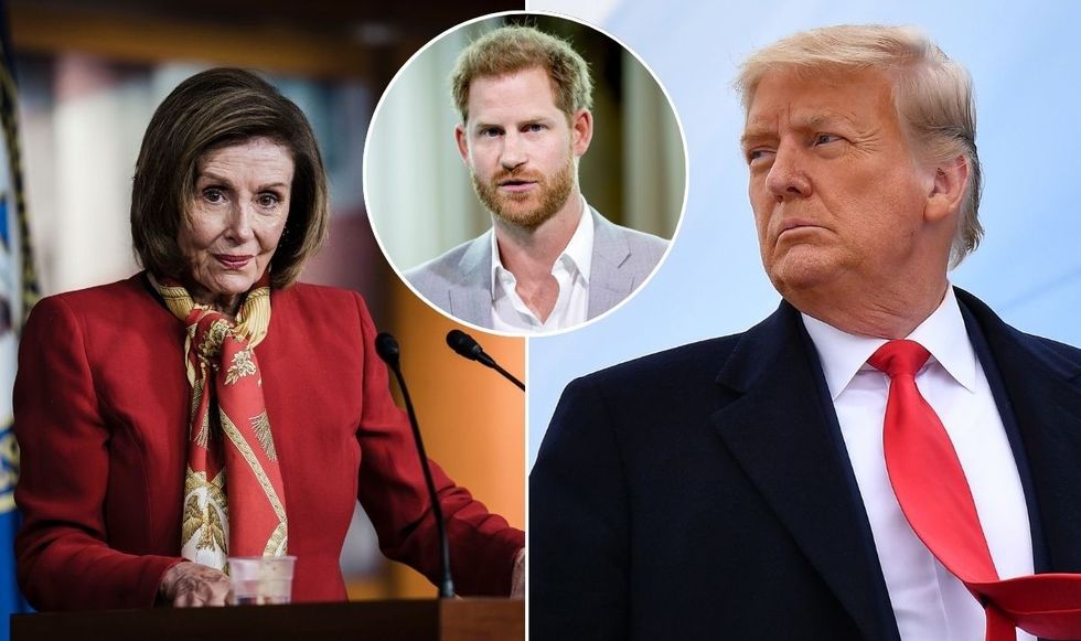 Nancy Pelosi, Prince Harry and Donald Trump