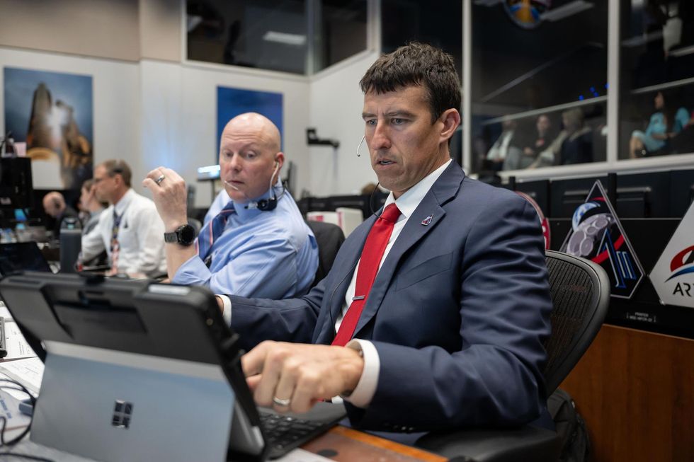 Nasa mission control from Johnson Space Centre in Houston