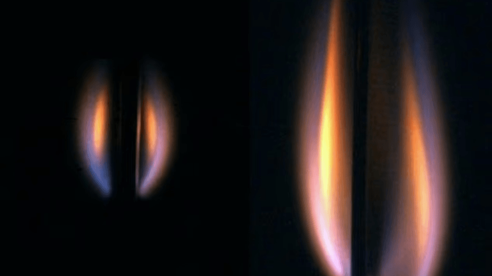 Nasa tests of how a flame behaves in zero gravity