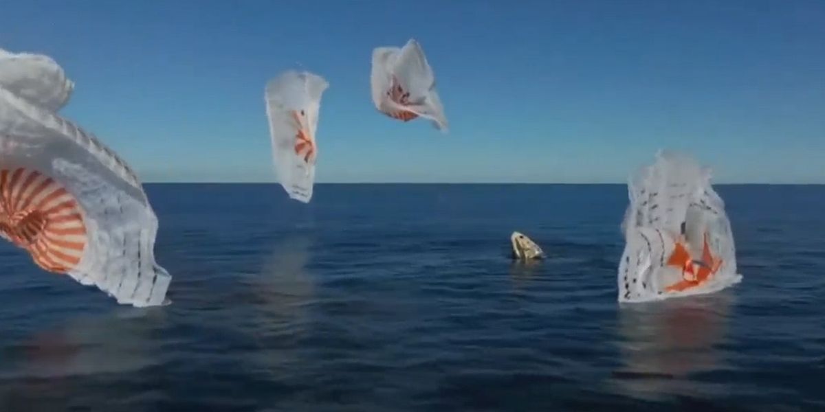 NextImg:Nasa astronauts splash down after being stranded for nine-months following SpaceX rescue mission