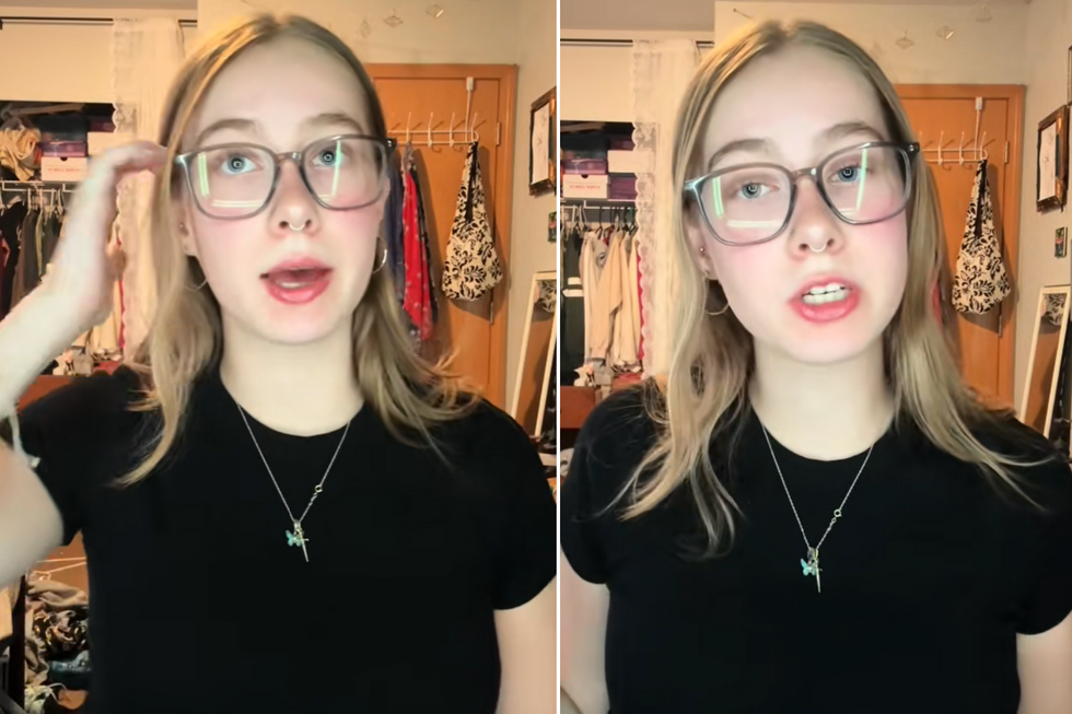 Natalee talking to followers on TikTok