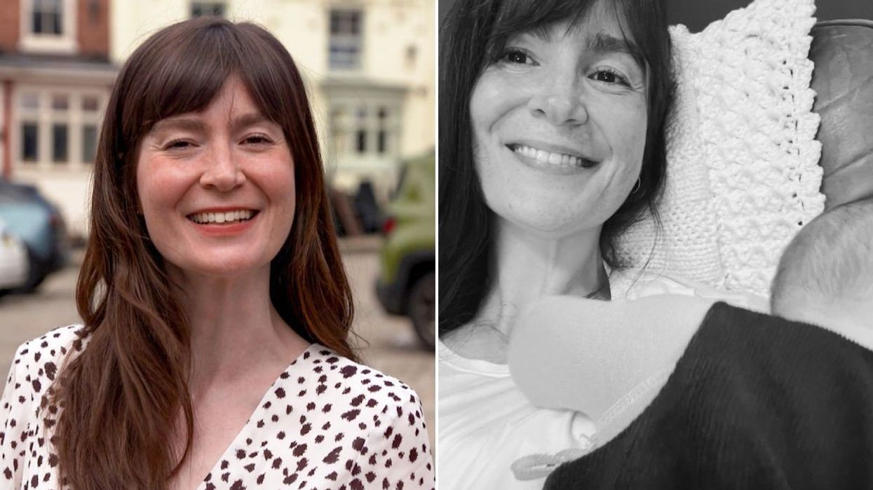 Natasha Raskin Sharp and her baby daughter, Jean