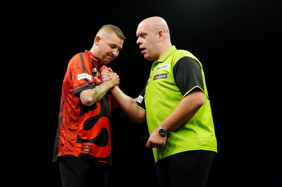 Nathan Aspinall and Michael Van Gerwen