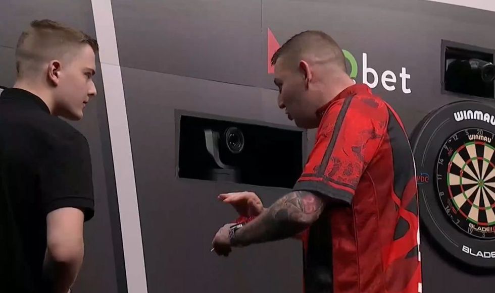 Nathan Aspinall approached the marker twice