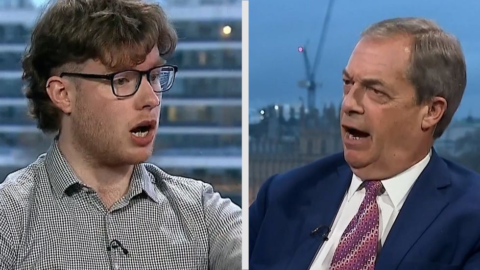 Nathan McGovern and Nigel Farage argue on GB News