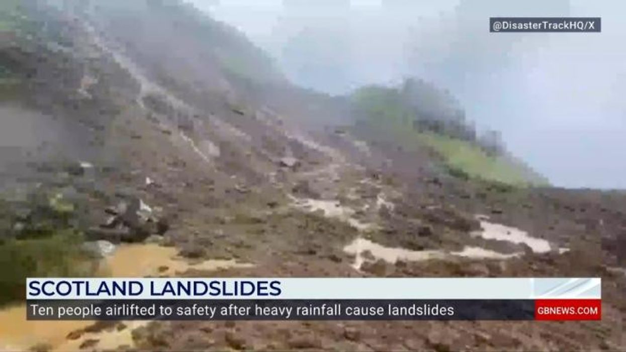 UK landslides: Travel restrictions as horrifying weather video shows road destroyed – 10 airlifted to safety