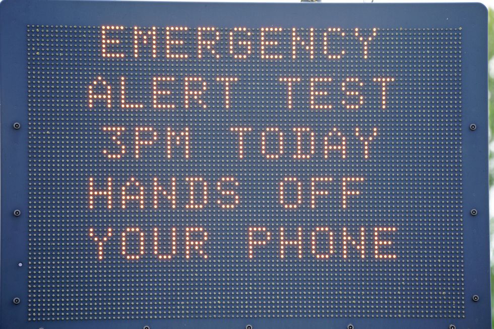 National Emergency Alert Exact time warning alarm to sound from all