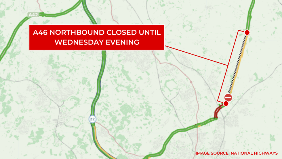 National Highways closure map