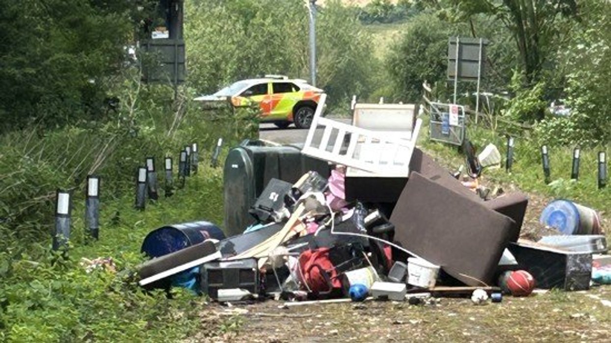 National Highways has called for anyone with information about the fly-tipping incident to come forward