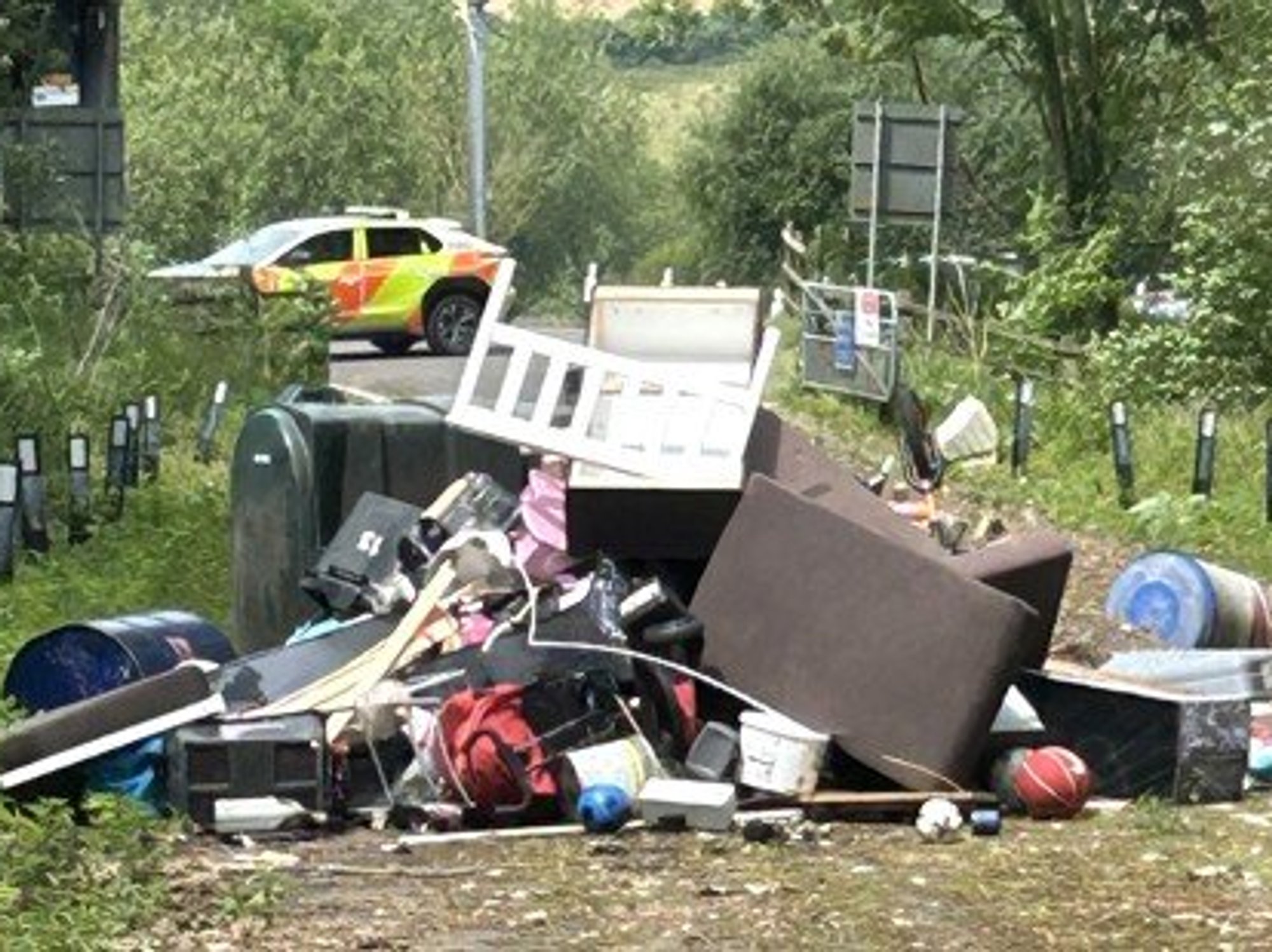 National Highways has called for anyone with information about the fly-tipping incident to come forward