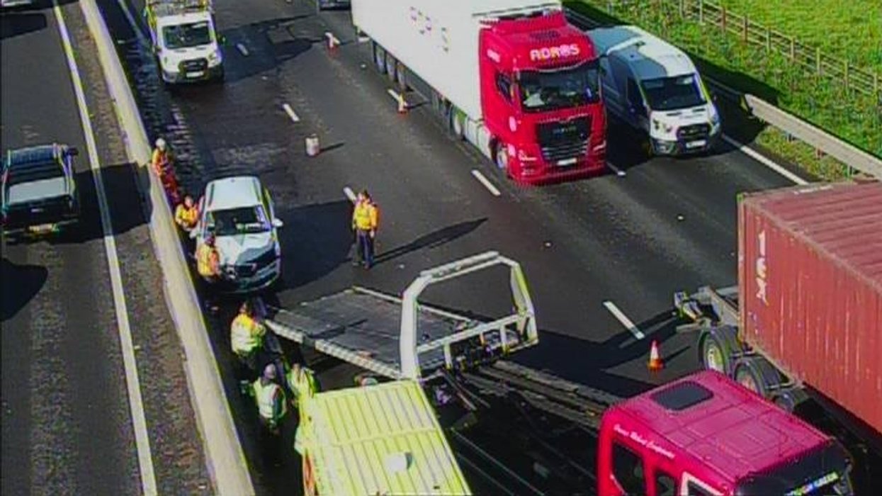 National Highways has warned of long delays following an accident on the M6