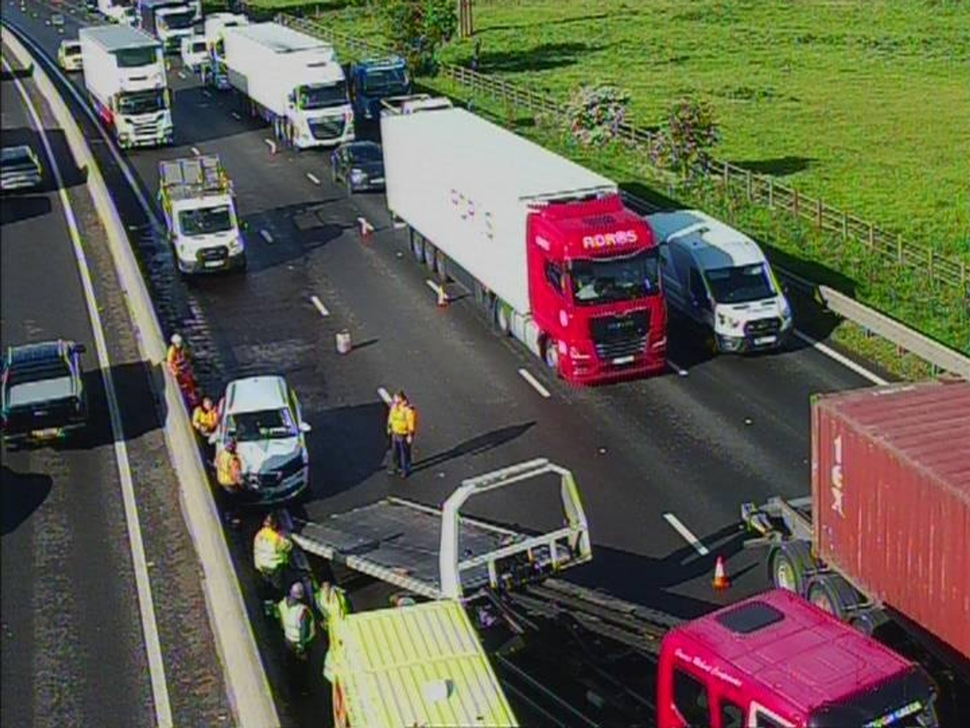 National Highways has warned of long delays following an accident on the M6