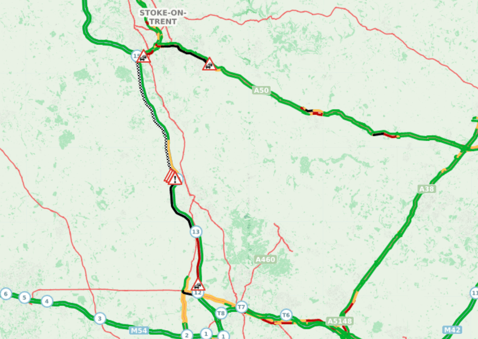 National Highways has warned of long delays following an accident on the M6