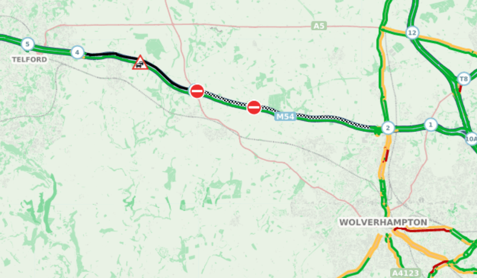 National Highways has warned that delays on the M54 will continue over the coming hours