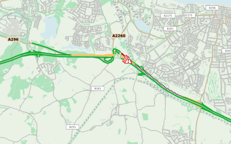 National Highways said the road is expected to remain closed for the coming hours