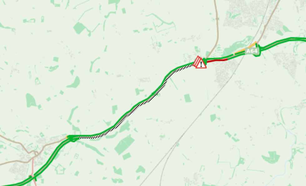 Mapa de tráfego da rodovia nacional A64