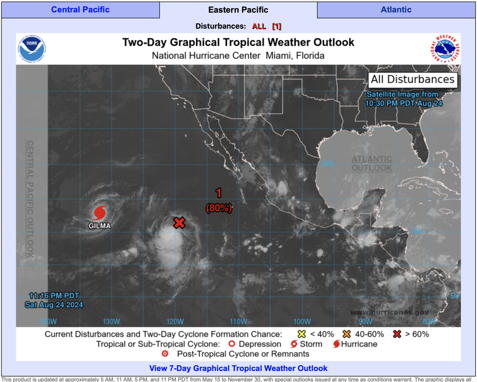 National Hurricane Centre shows tropical weather outlook