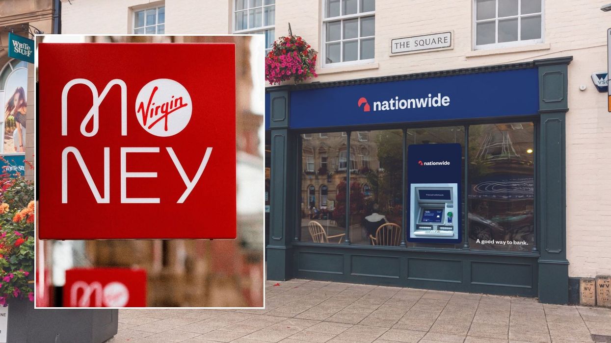 Nationwide and Virgin Money branch signs