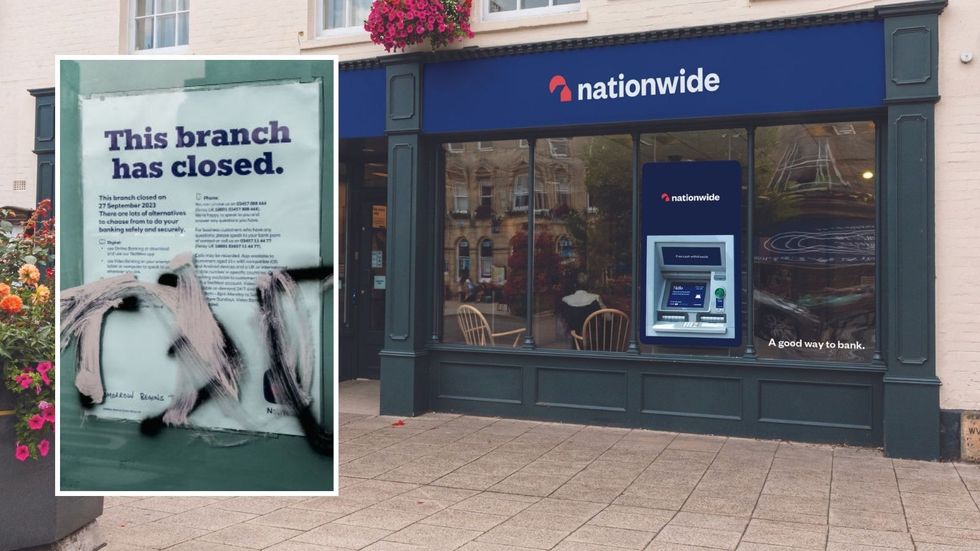 Nationwide branch and closed bank branch