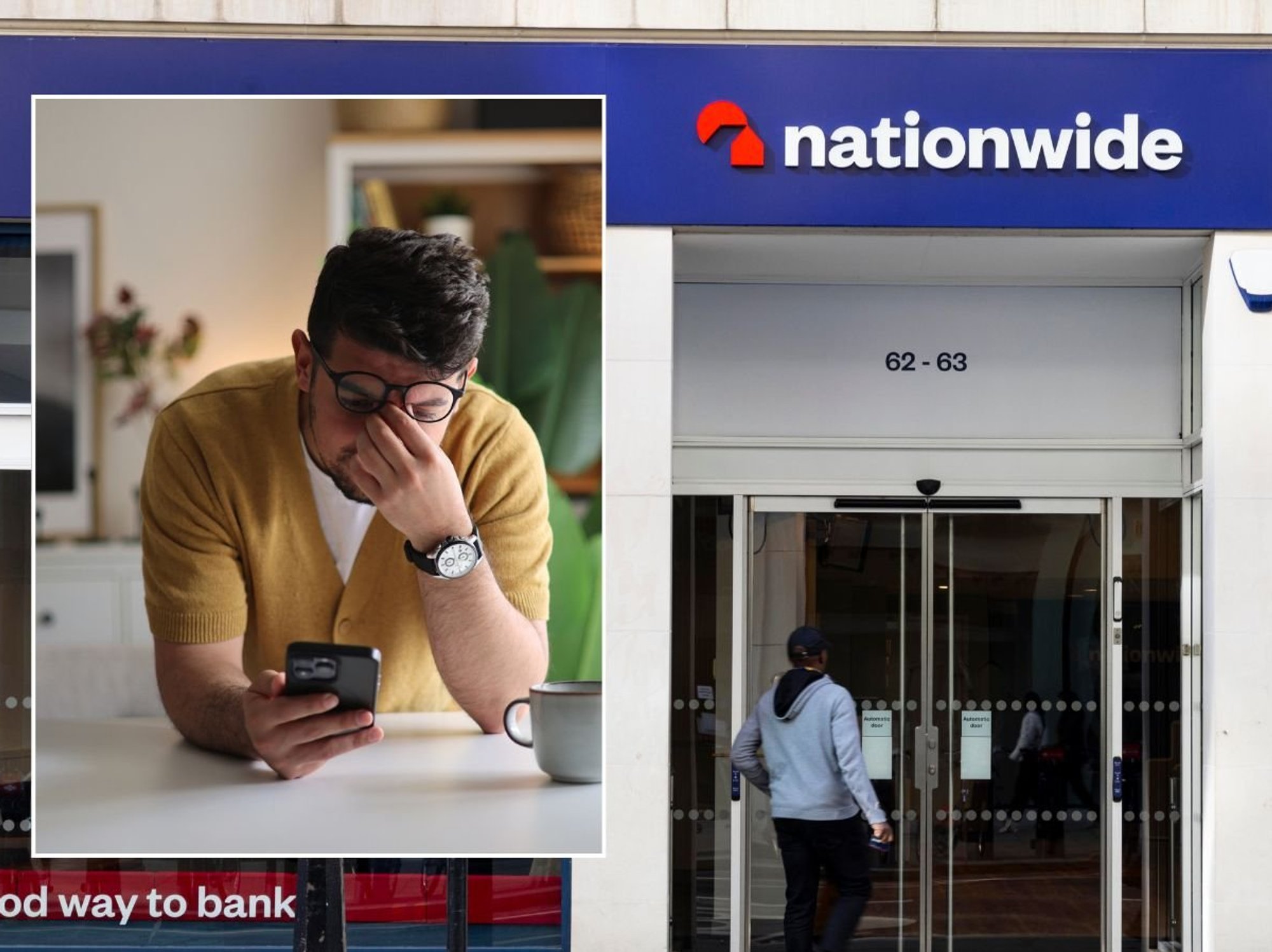 Nationwide branch and man worried