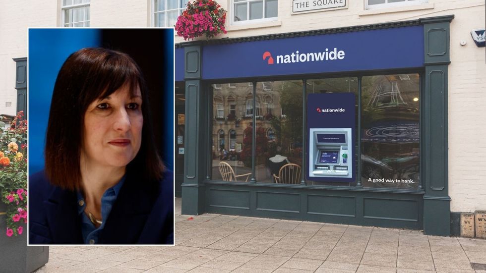 Nationwide branch and Rachel Reeves