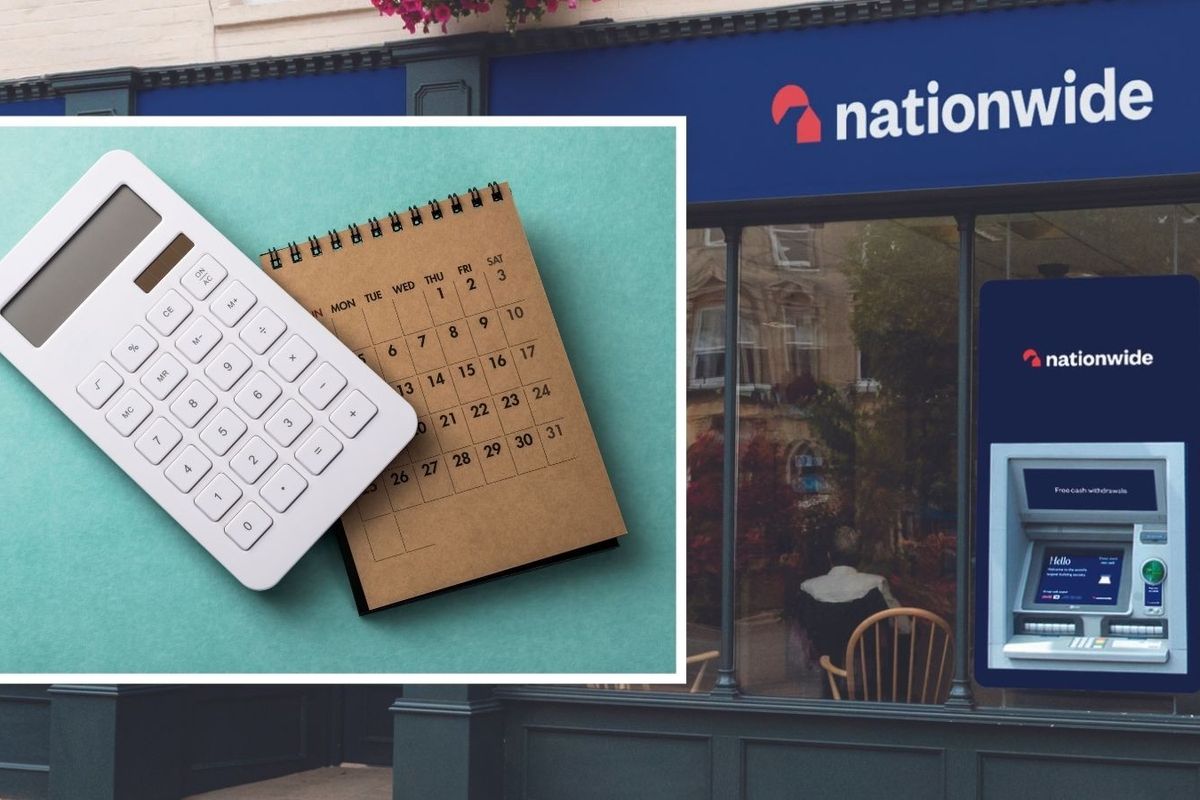Nationwide Building Society and calculator in pictures