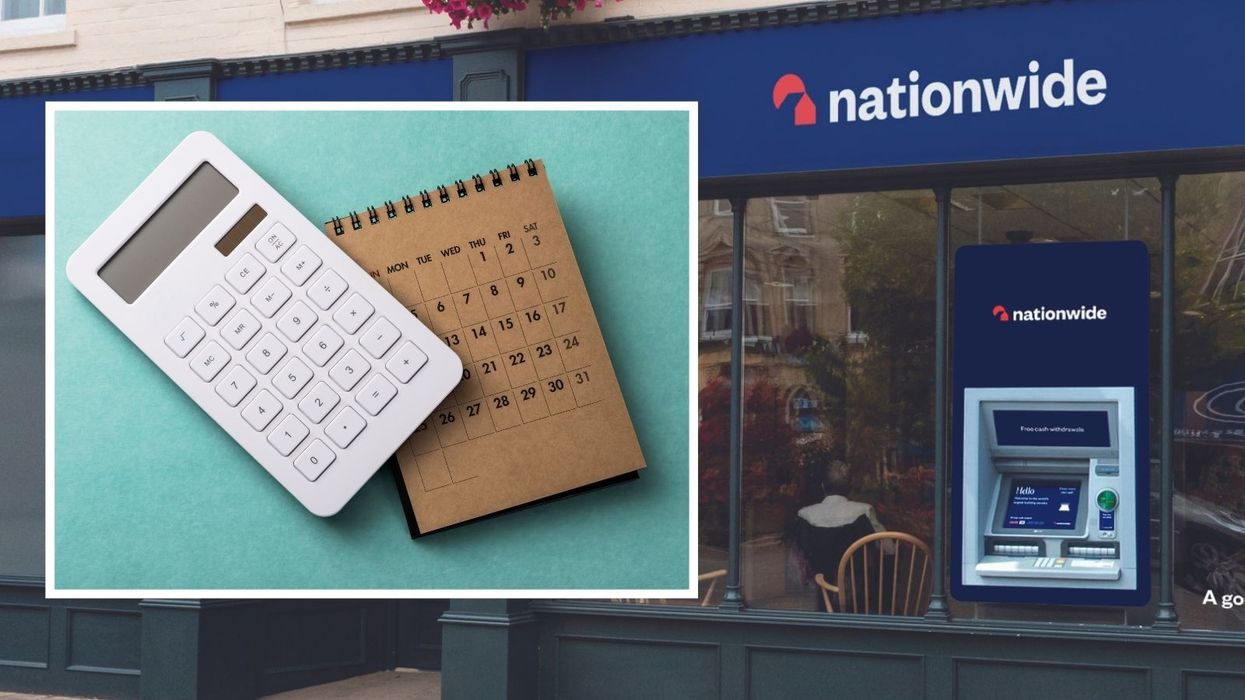Nationwide Building Society and calculator in pictures