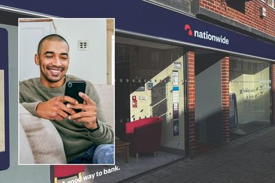 Nationwide Building Society and man on phone