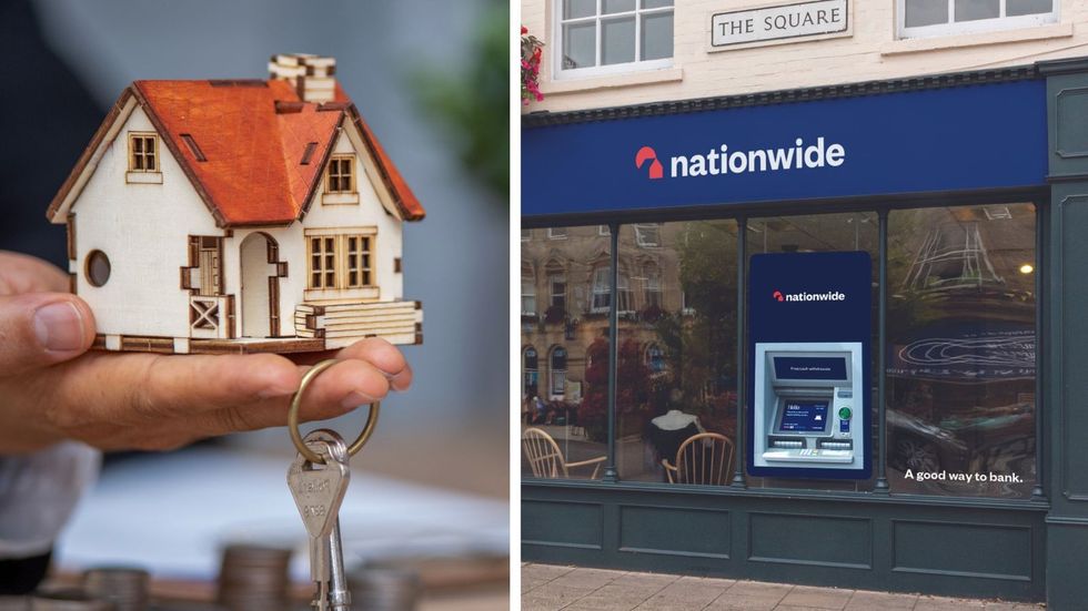Nationwide Building Society and person holding keys