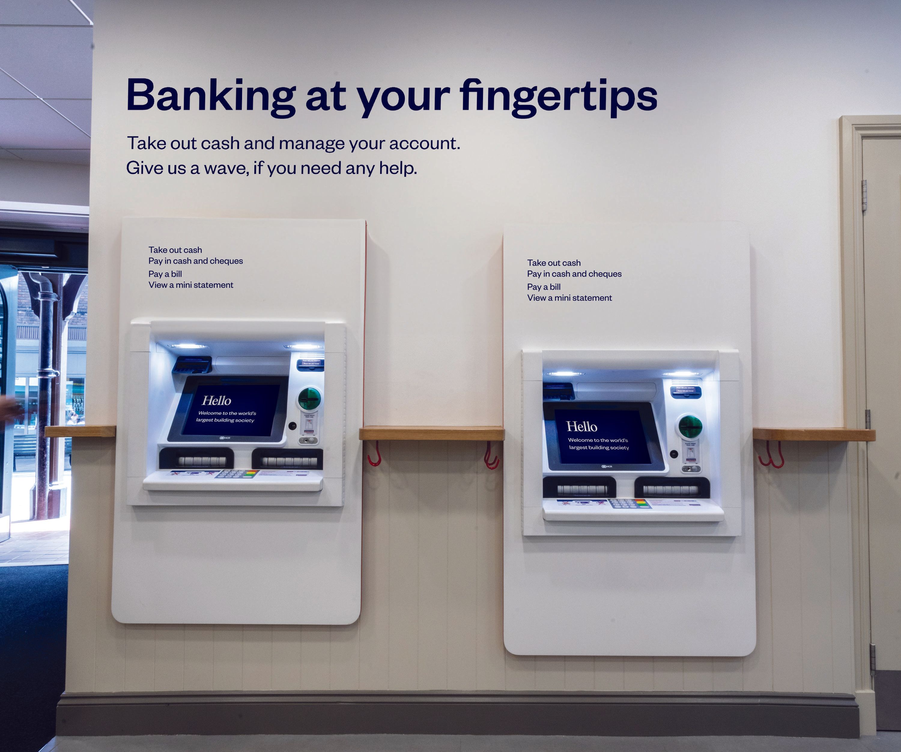 Nationwide Building Society ATMs at branch