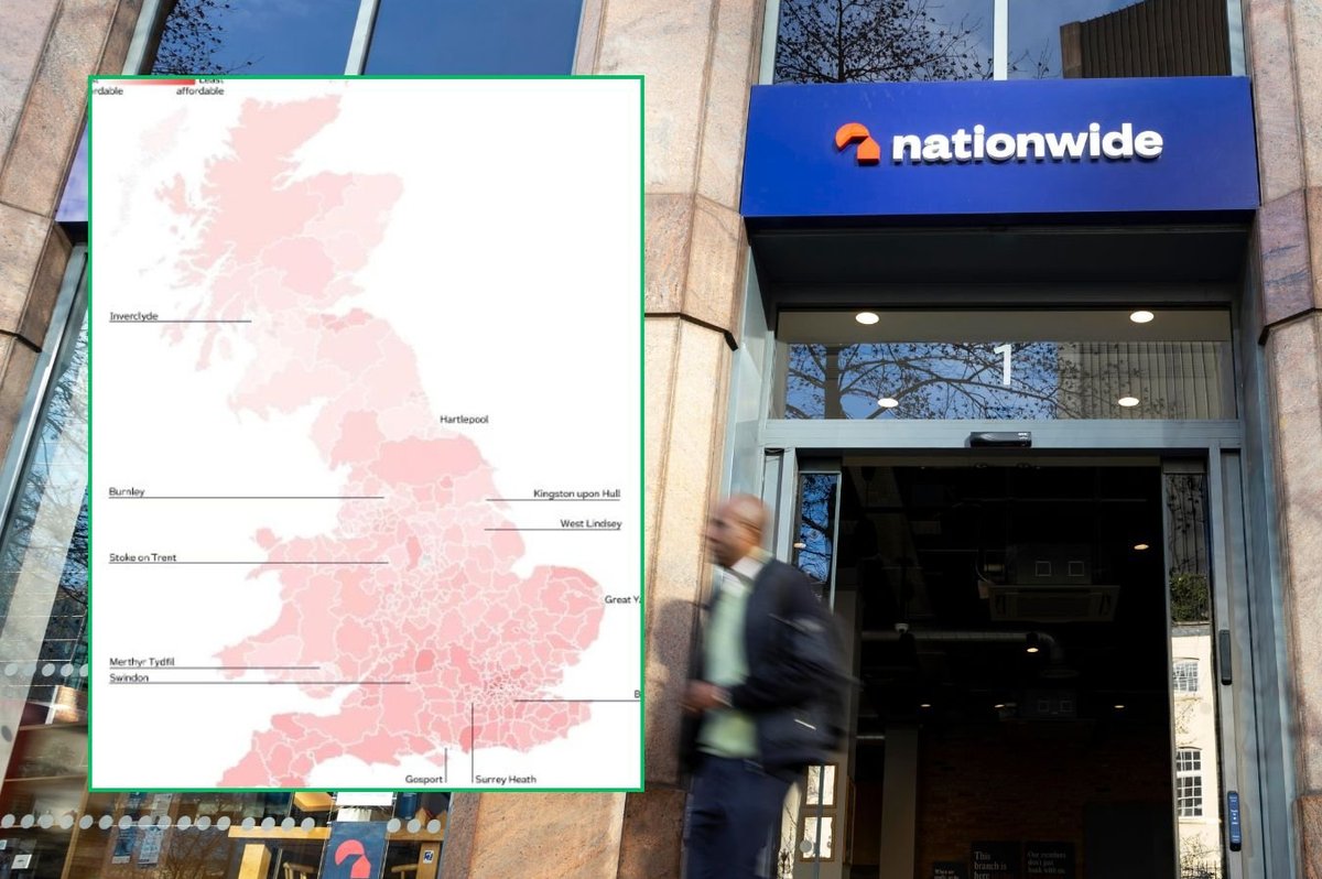 Nationwide Building Society branch and map of UK