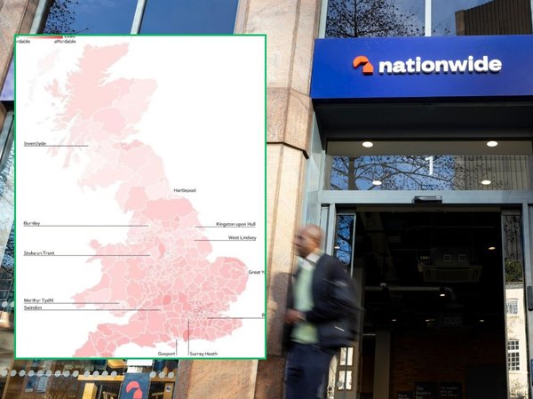 Chi nhánh và bản đồ của Nationwide Building Society tại Vương quốc Anh.