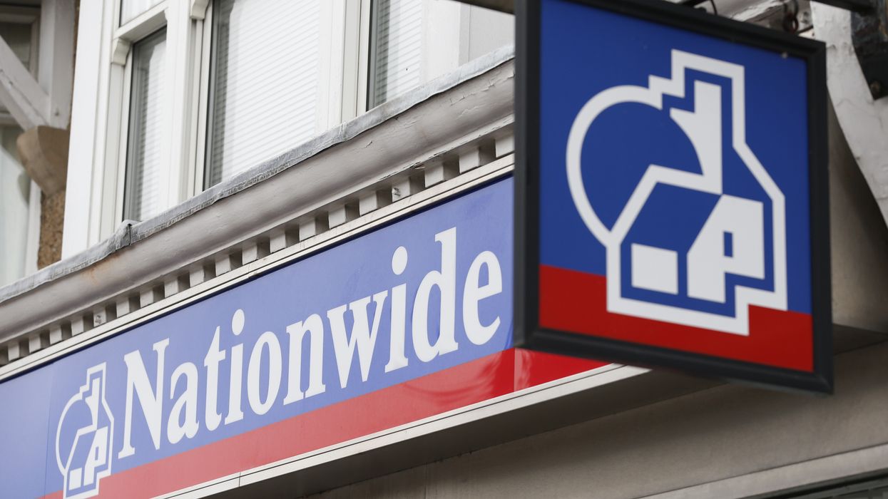 Nationwide Building Society logo on high street branch