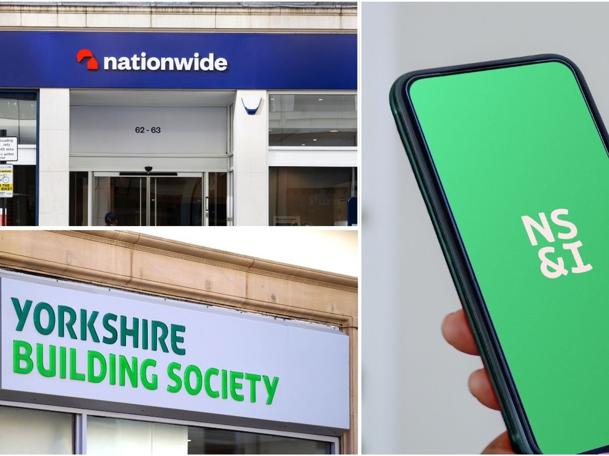 Nationwide, Yorkshire BS and NS&I