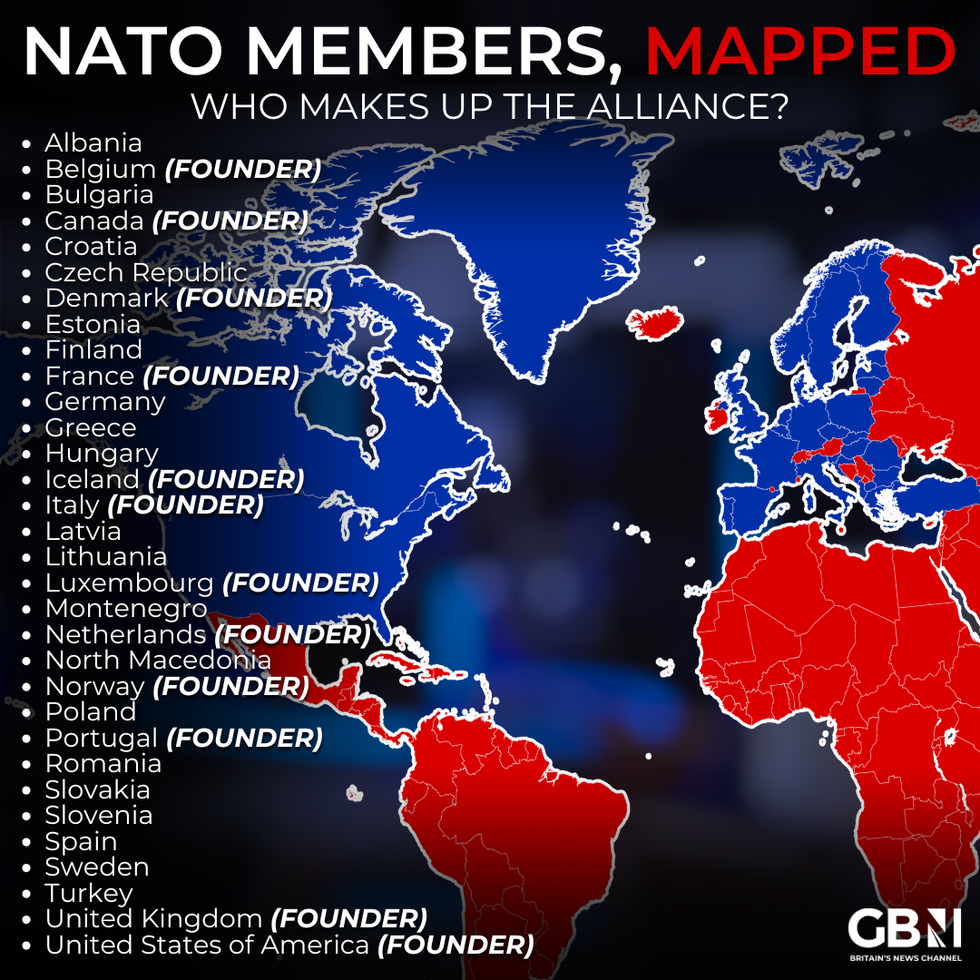 Nato members mapped