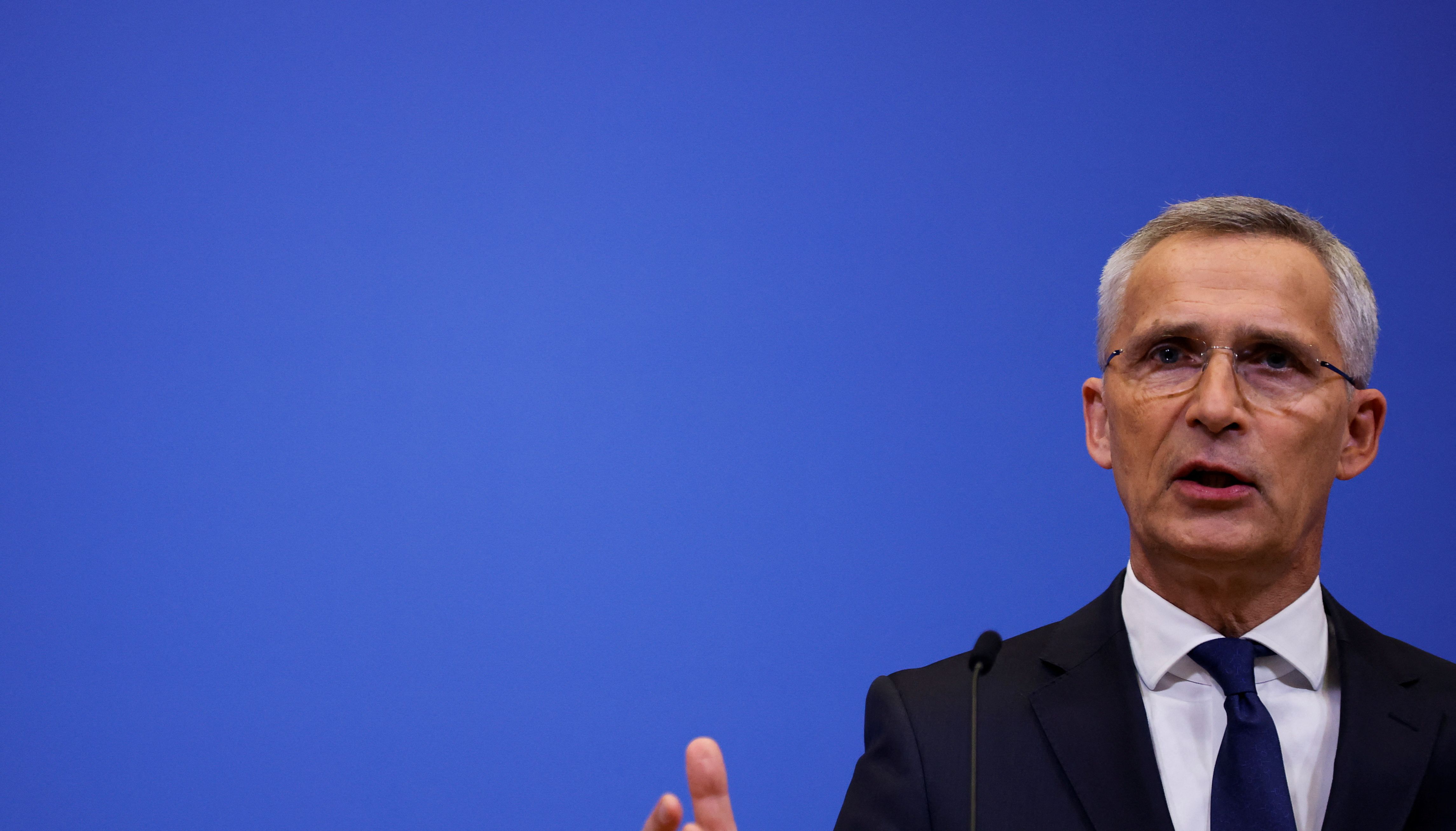 NATO Secretary General Jens Stoltenberg told reporters troops would be 'drastically upgraded'