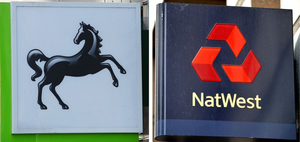 NatWest and Lloyds logo outside bank branches