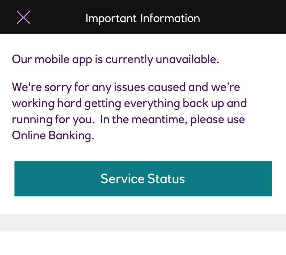 NatWest banking app is down
