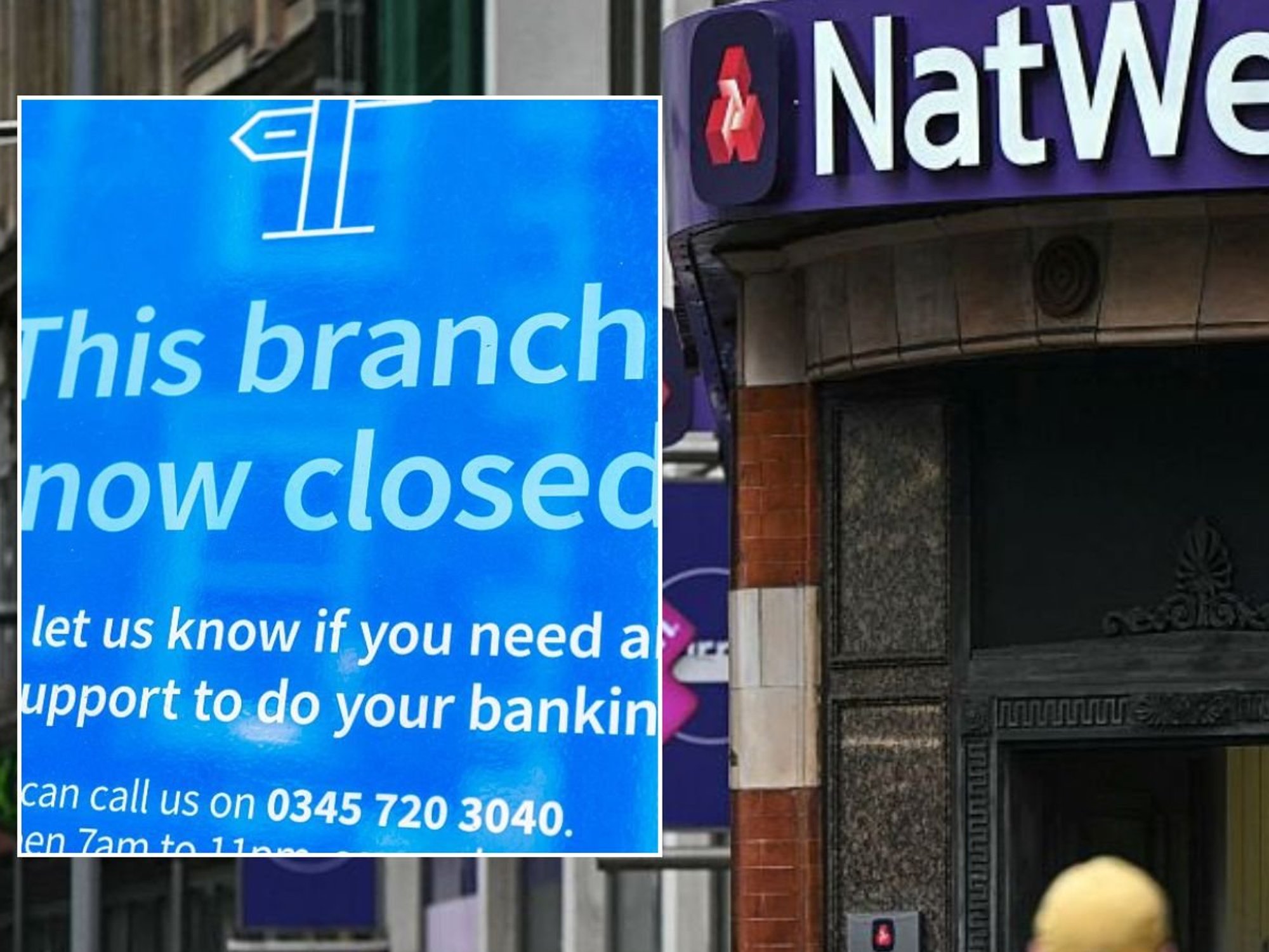 NatWest branch and bank branch closure closed sign
