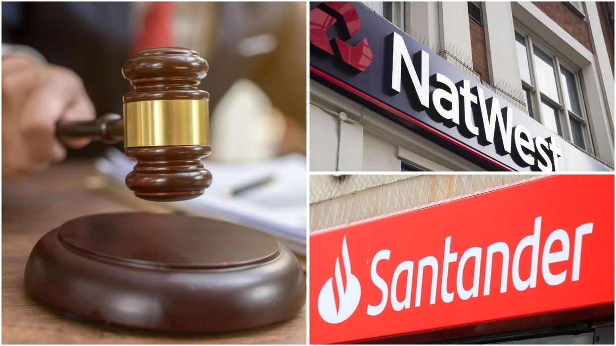 NatWest branch, Santander branch and judge's gavel