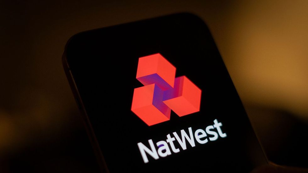 NatWest logo on smart phone