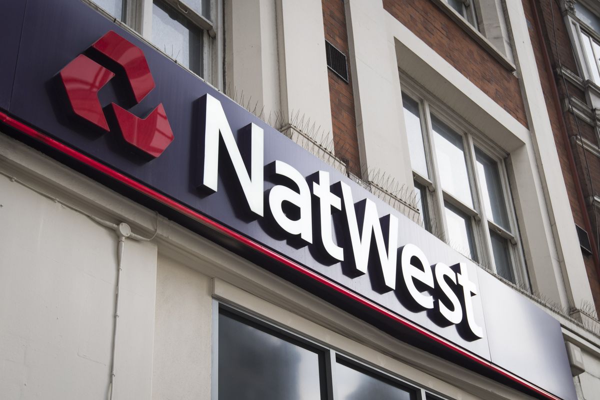 NatWest logo outside bank branch