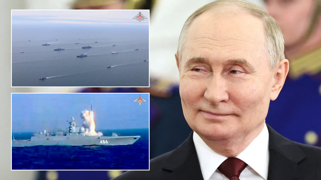Navy drill footage/Putin