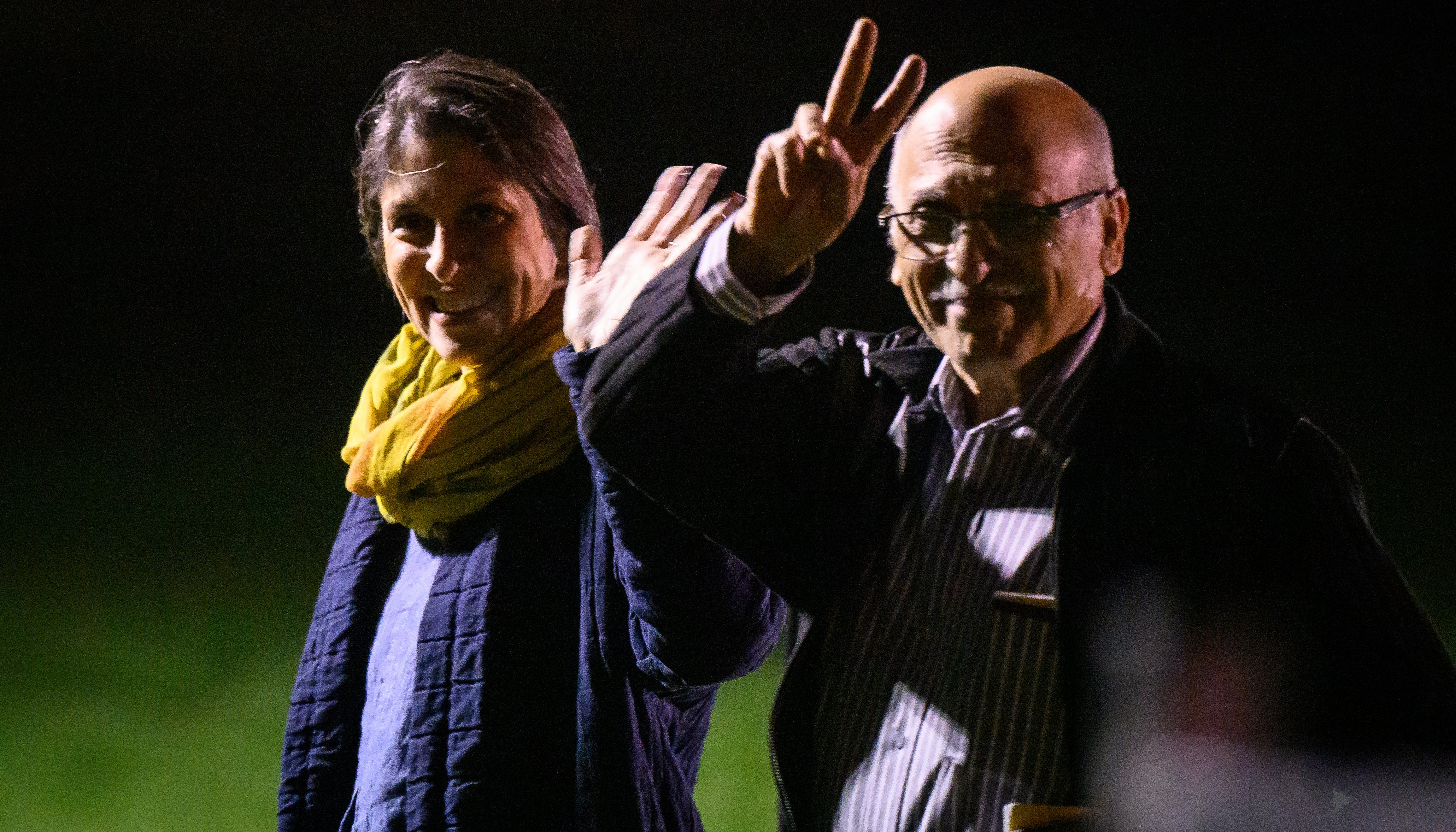 Nazanin Zaghari-Ratcliffe and Anoosheh Ashoori arriving at Brize Norton, Oxfordshire, as MPs are to stage an inquiry into their detention and release from Iran.