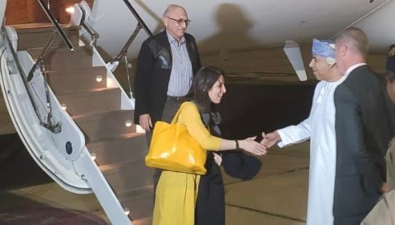 Nazanin Zaghari-Ratcliffe pictured landing in Oman ahead of return to UK