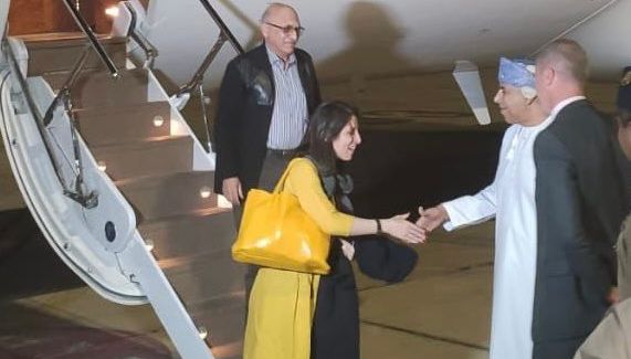 Nazanin Zaghari-Ratcliffe pictured landing in Oman ahead of return to UK