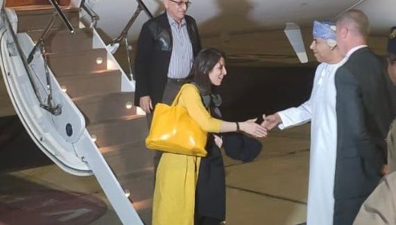 Nazanin Zaghari-Ratcliffe pictured landing in Oman ahead of return to UK