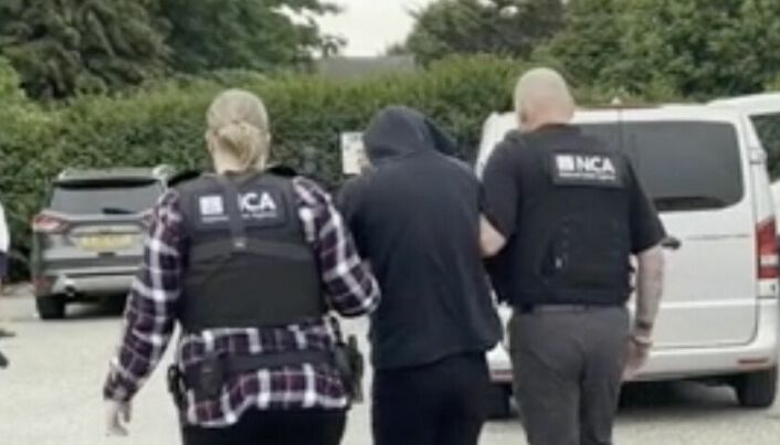 NCA officers during the raid
