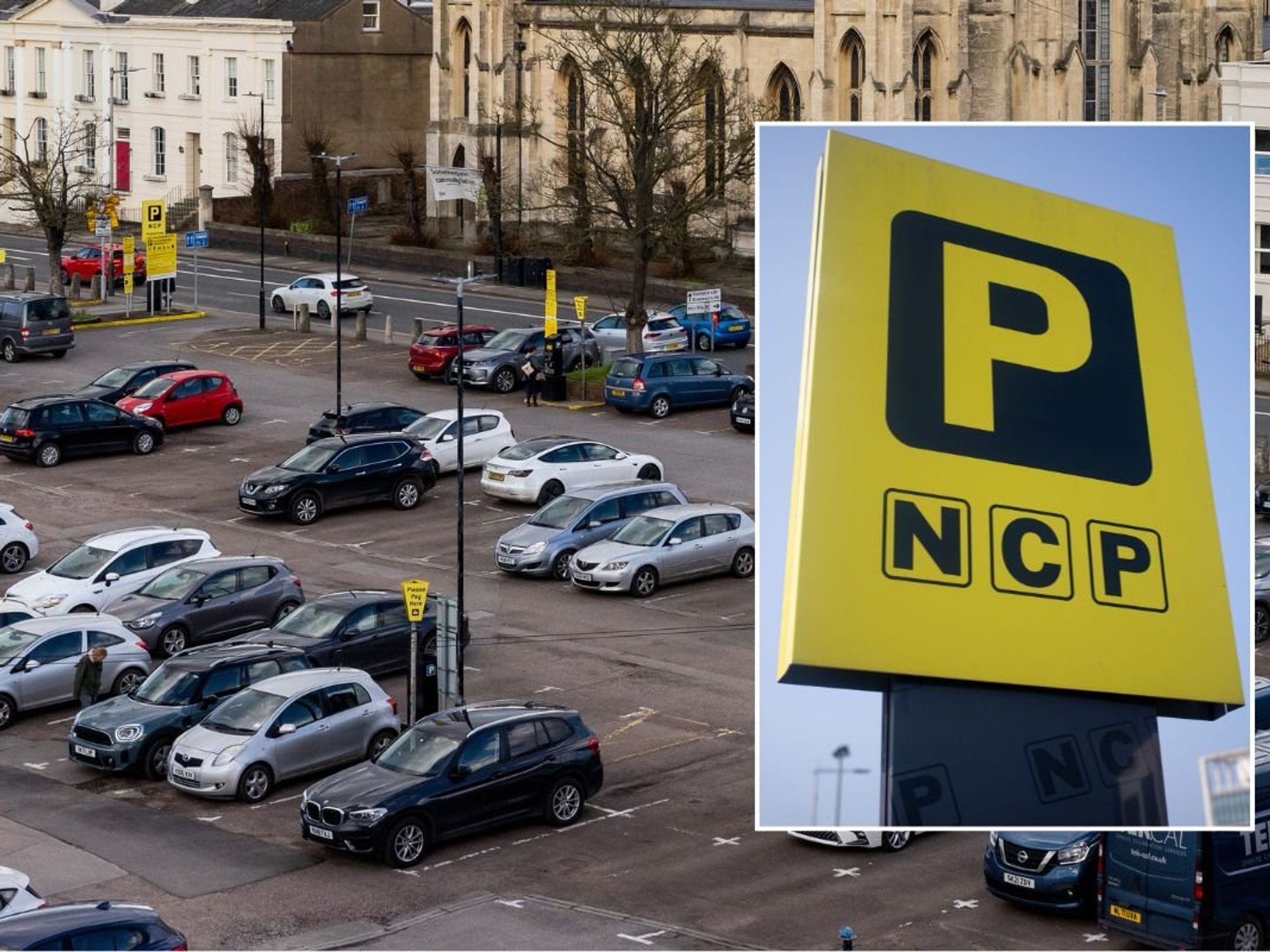 NCP car park and an NCP parking sign